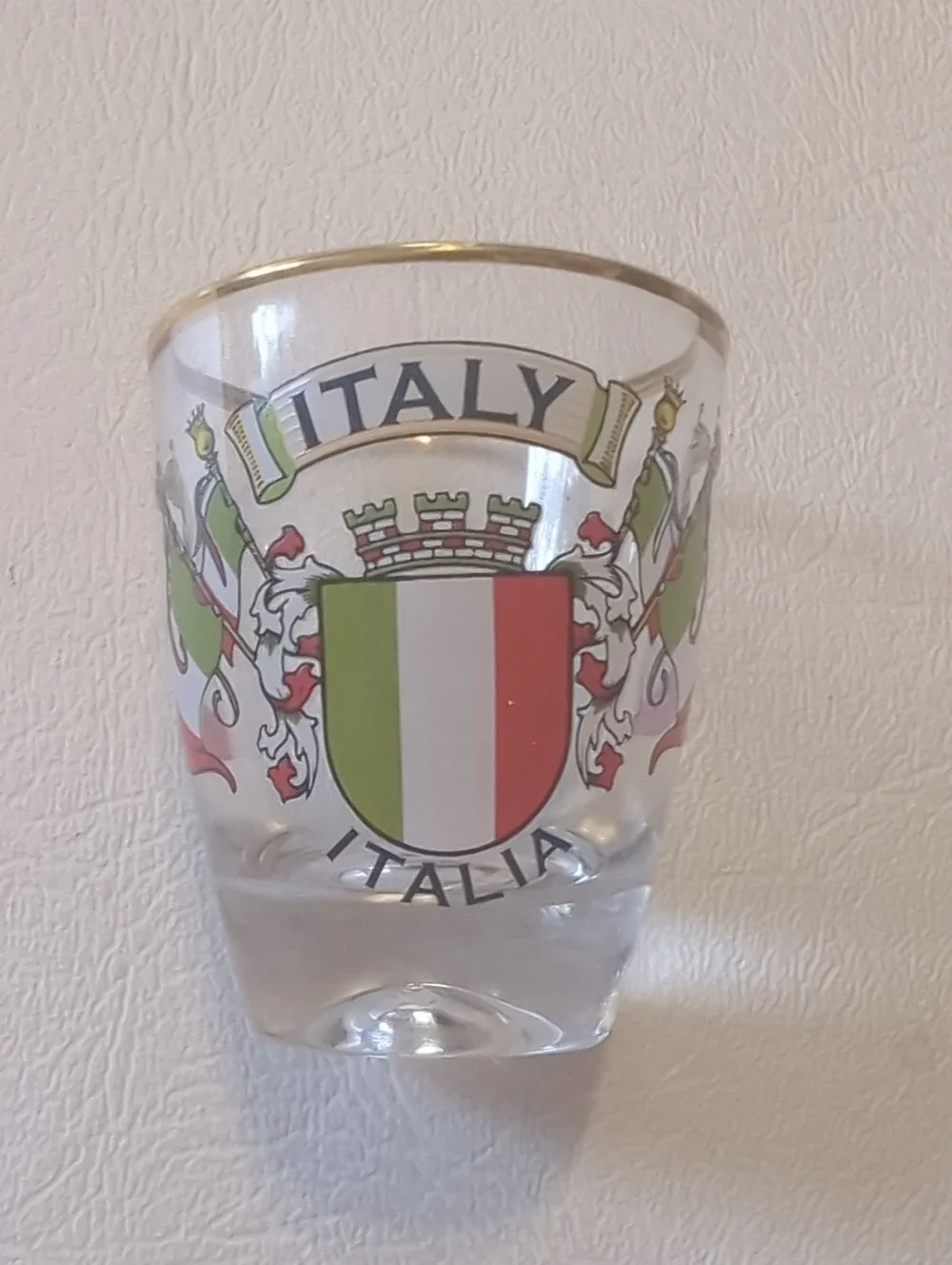 Set Of Italian Souvenir Shot Glasses Italy Tuscany Firenze Pisa Two Shot Glasses